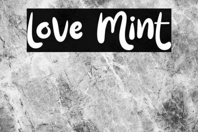 Love Mint Font examples