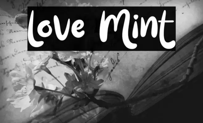 Love Mint Font examples