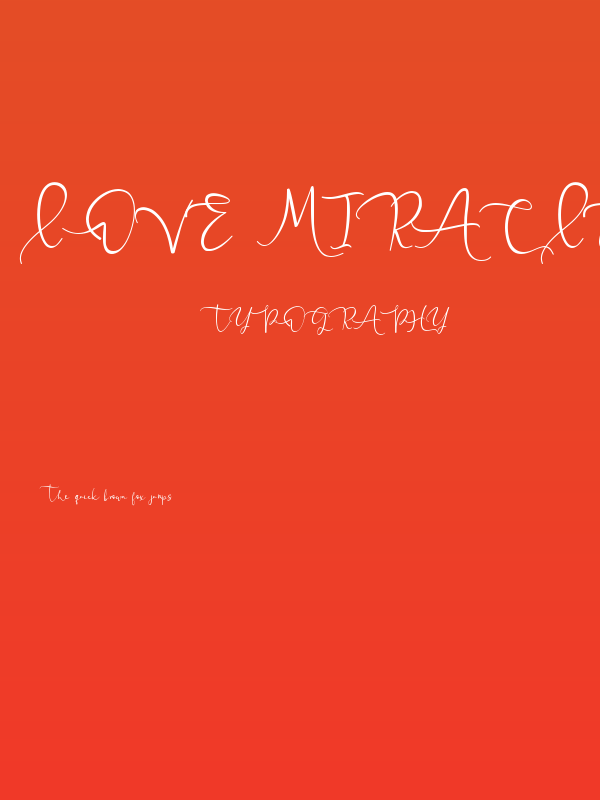 Love Miracle Poster