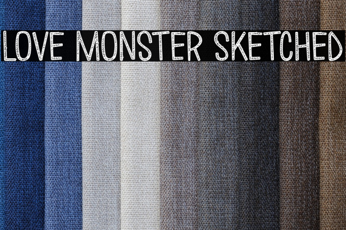 Love Monster Sketched Fonte examples