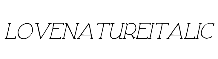 Love Nature Italic  لخطوط تنزيل
