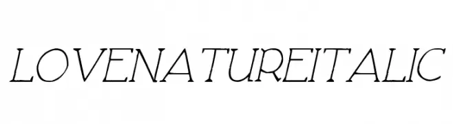 Love Nature Italic  Frei Schriftart Herunterladen