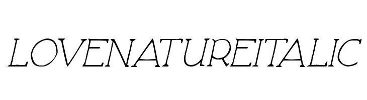 Love Nature Italic  font caratteri gratis