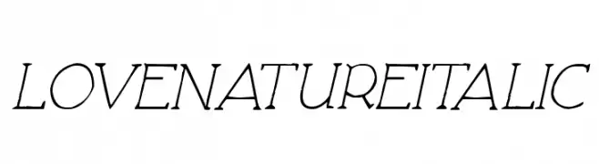Love Nature Italic  baixar fontes gratis