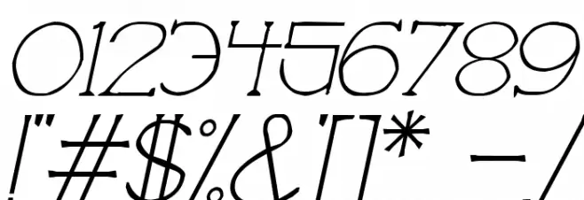 Love Nature Italic Font OTHER CHARS