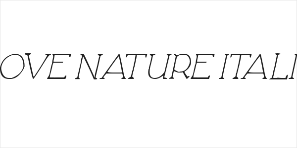 Love Nature Italic Logo