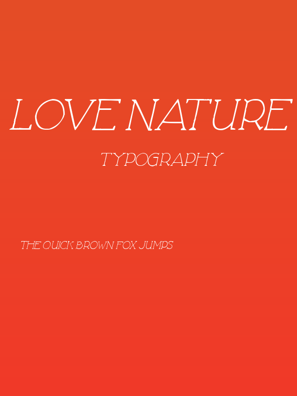 Love Nature Italic Poster