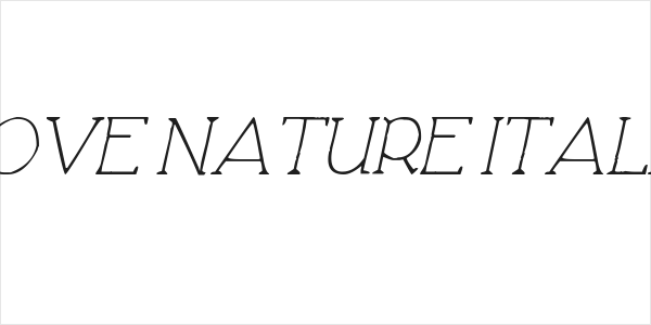 Love Nature Italic Logo