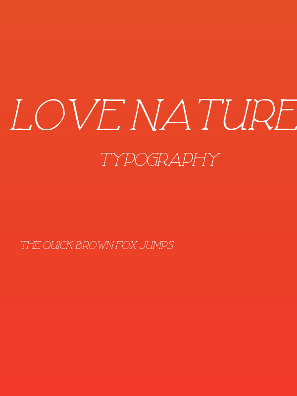 Love Nature Italic Poster