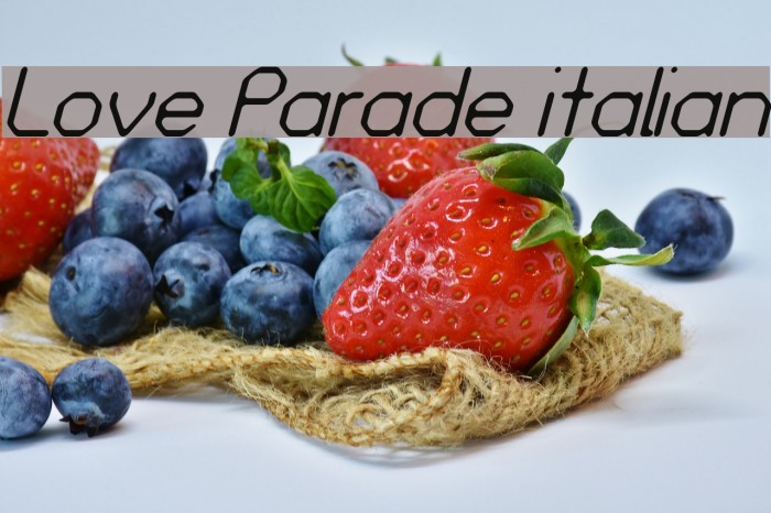 Love Parade italian Font examples