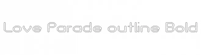 Love Parade outline Bold  Frei Schriftart Herunterladen