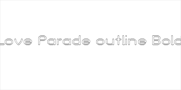 Love Parade outline Bold Logo