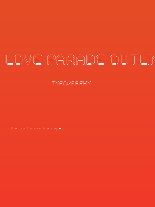 Love Parade outline Bold Poster