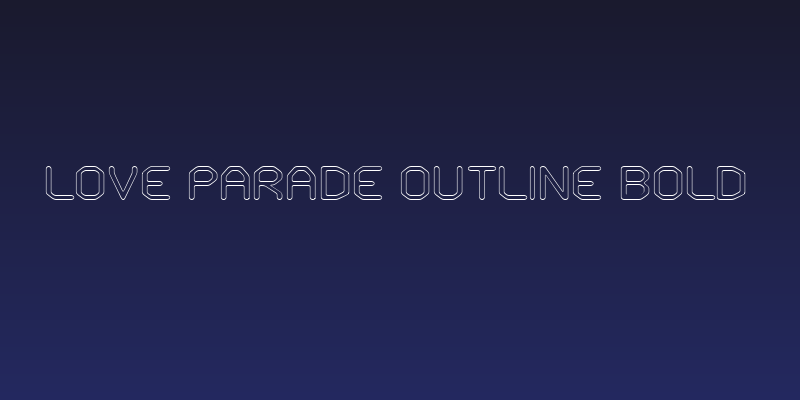 Love Parade outline Bold Social Header