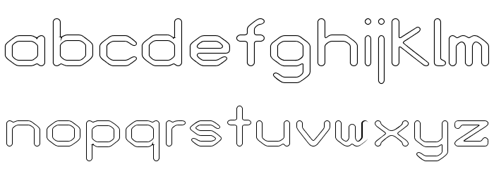 Love Parade outline Bold Font LOWERCASE