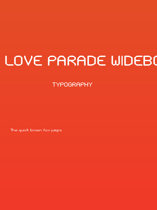 Love Parade widebold Poster