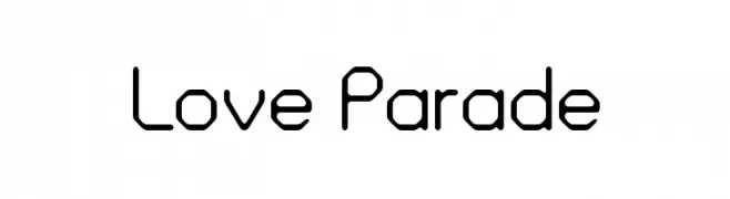 Love Parade  Frei Schriftart Herunterladen