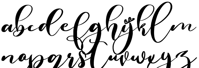 Love Prilly Font LOWERCASE