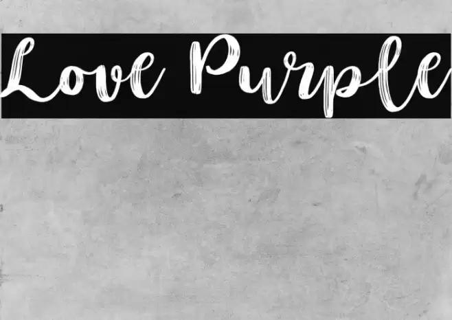 Love Purple Font examples