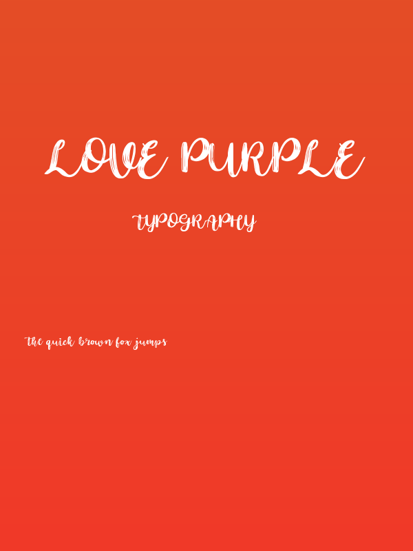 Love Purple Poster