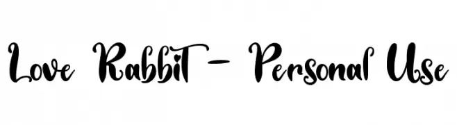 Love Rabbit - Personal Use  Frei Schriftart Herunterladen