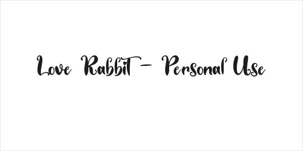 Love Rabbit - Personal Use Logo