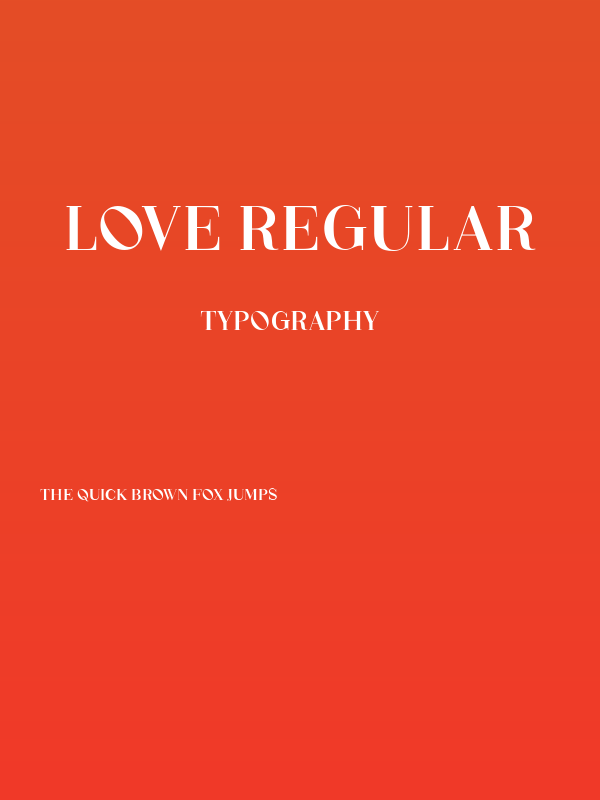 Love Regular Poster