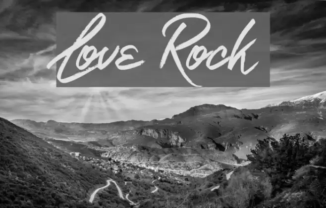 Love Rock Font examples