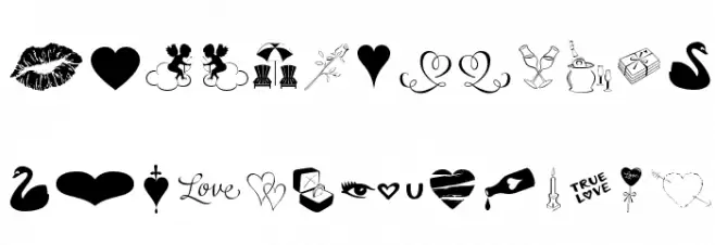 Love Romance Шрифта ВЕРХНИЙ