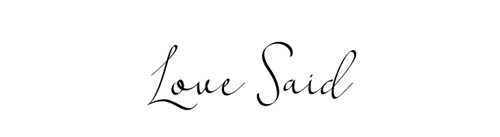 Love Said  नि: शुल्क फ़ॉन्ट्स डाउनलोड