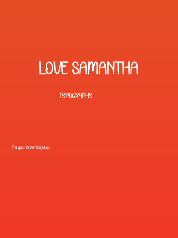 Love Samantha Poster