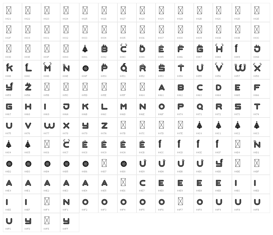 Love Santa Character Map