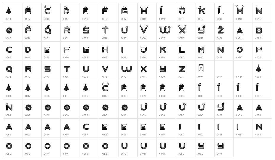 Love Santa Character Map
