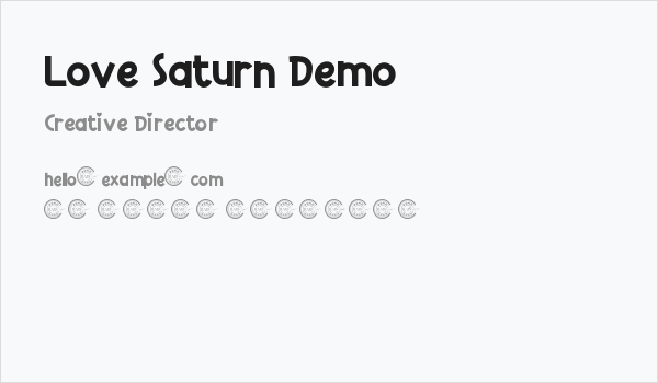 Love Saturn Demo Business Card