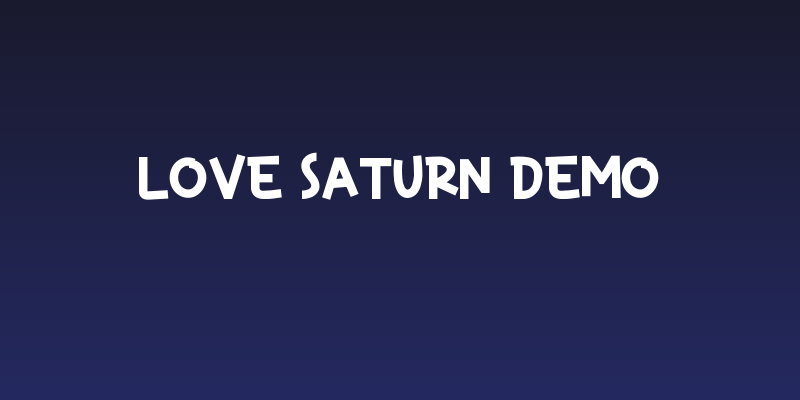 Love Saturn Demo Social Header
