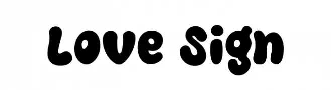 Love Sign  नि: शुल्क फ़ॉन्ट्स डाउनलोड