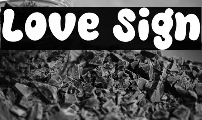 Love Sign Font examples