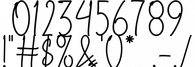 Love Signature Font OTHER CHARS