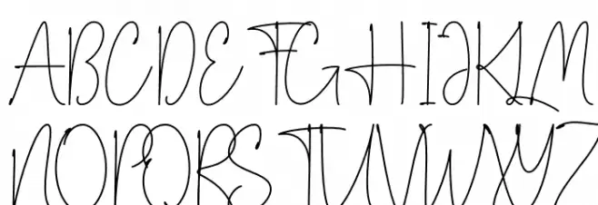 Love Signature फ़ॉन्ट अपरकेस