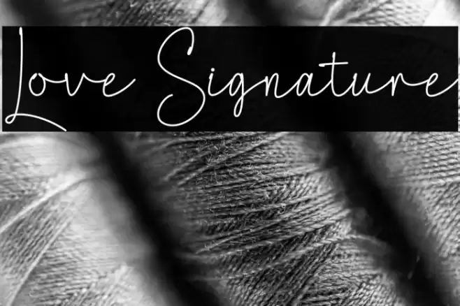 Love Signature Font examples