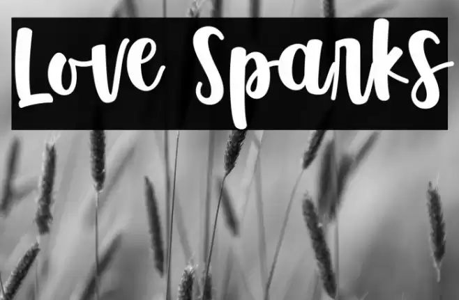 Love Sparks Font examples