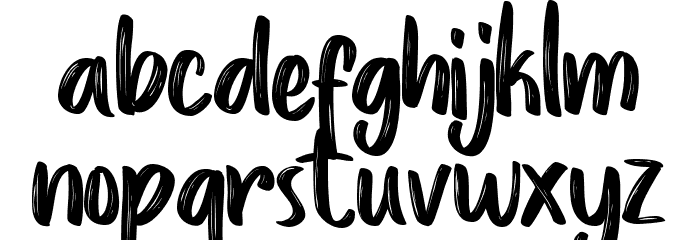 Love Story Rough Font LOWERCASE