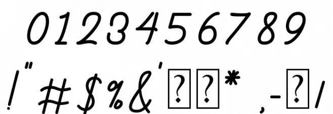 Love String Font OTHER CHARS