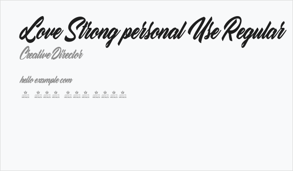 Love Strong personal Use Regular Business Card