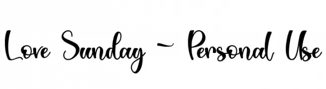 Love Sunday - Personal Use  免费字体下载