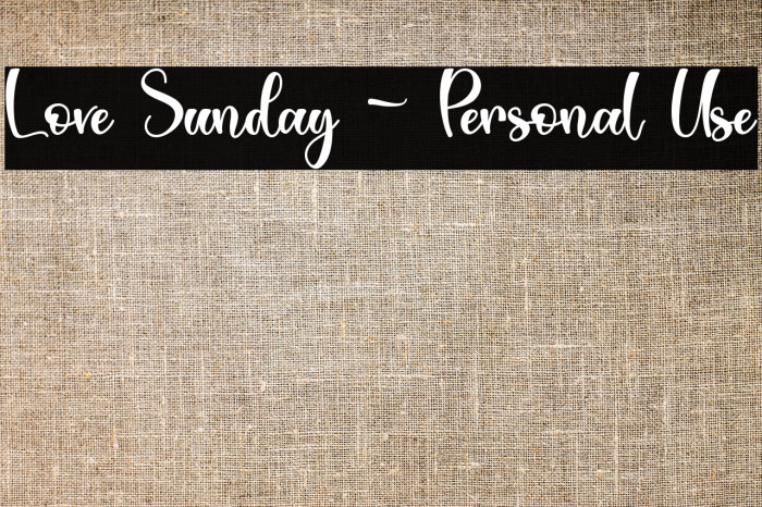 Love Sunday - Personal Use Example 3