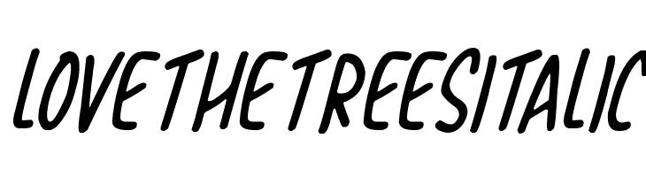 Love The Trees Italic  les polices de caractères gratuit tlcharger
