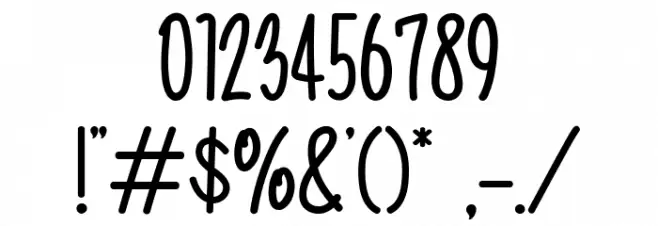 Love Today Font OTHER CHARS