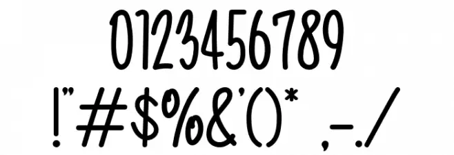 Love Today Font OTHER CHARS