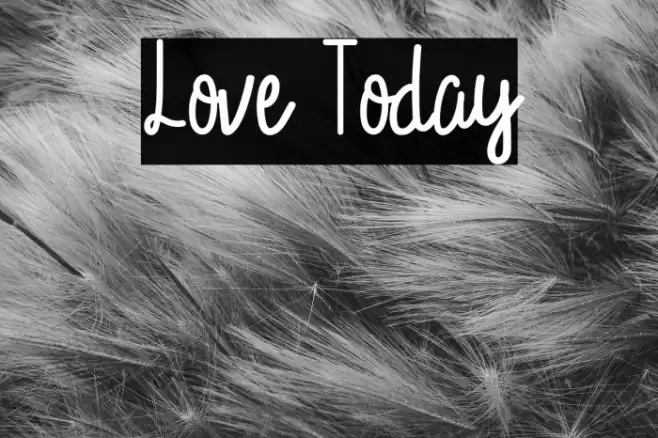 Love Today Font examples